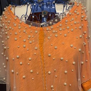 Pearl & beaded collar